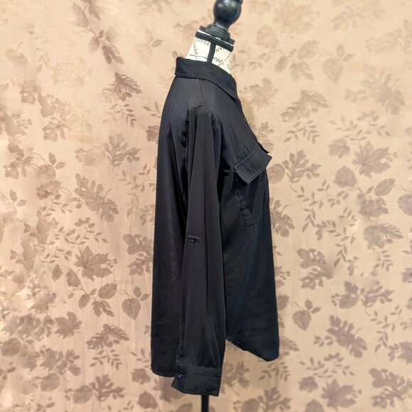 Max Studio Long Sleeve Black Button Down Blouse, Size S, Gently Used! EUC - Picture 3 of 8
